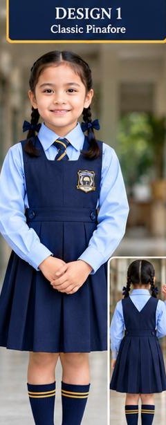 Design 1 Classic Pinafore with front and back view