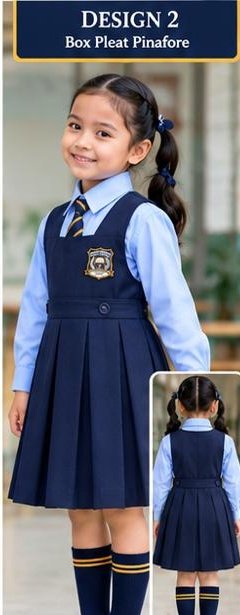 Design 2 Box Pleat Pinafore with back view